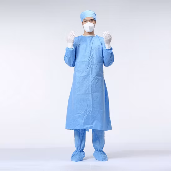 熱い販売の使い捨て可能な病院の制服の外科隔離ガウン